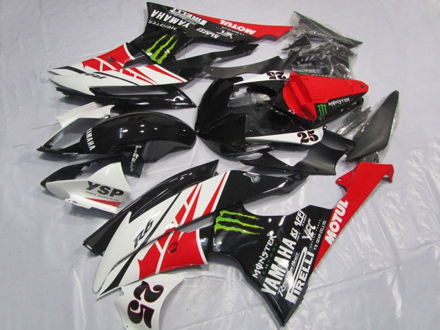 2008-2016 White Red Glossy Black Green Monster 25 Yamaha YZF R6 Motorcycle Fairings Australia