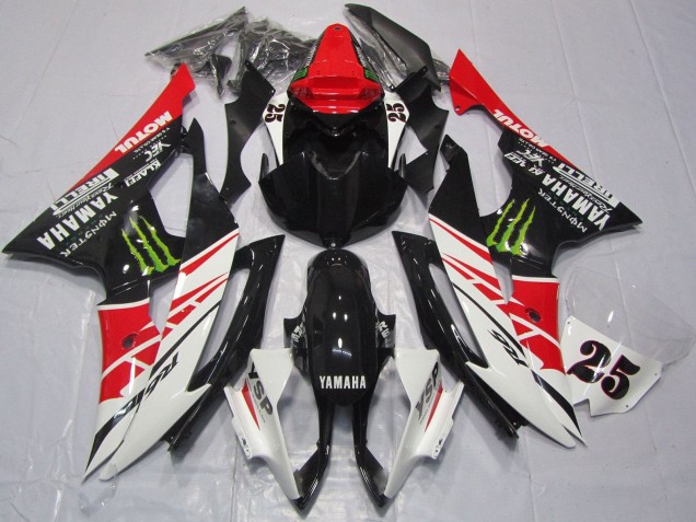 2008-2016 White Red Glossy Black Green Monster 25 Yamaha YZF R6 Motorcycle Fairings Australia