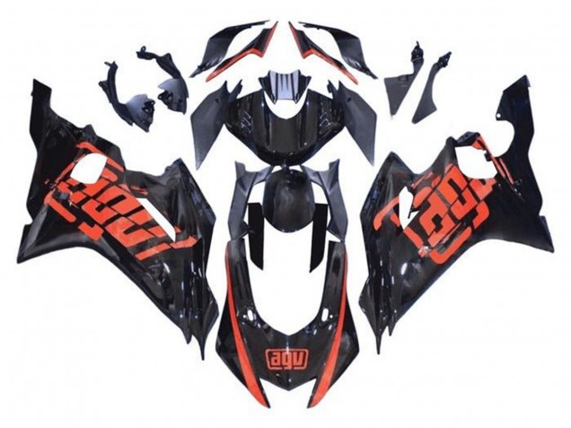 2017-2023 Glossy Black Red AGV Yamaha YZF R6 Motorcycle Fairings Australia