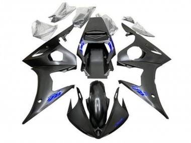 2005 Matte Black Blue Yamaha YZF R6 Motorcycle Fairings Australia