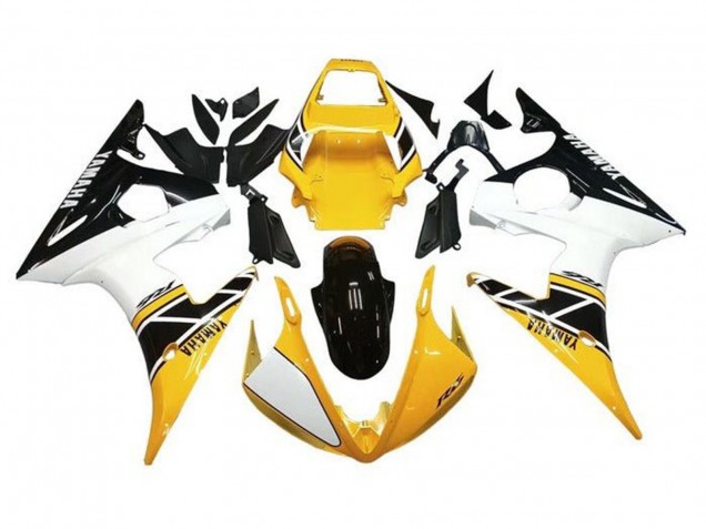 2005 White Yellow Black Yamaha YZF R6 Motorcycle Fairings Australia