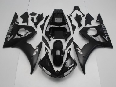 2005 Glossy Black Matte Black Silver Yamaha YZF R6 Motorcycle Fairings Australia