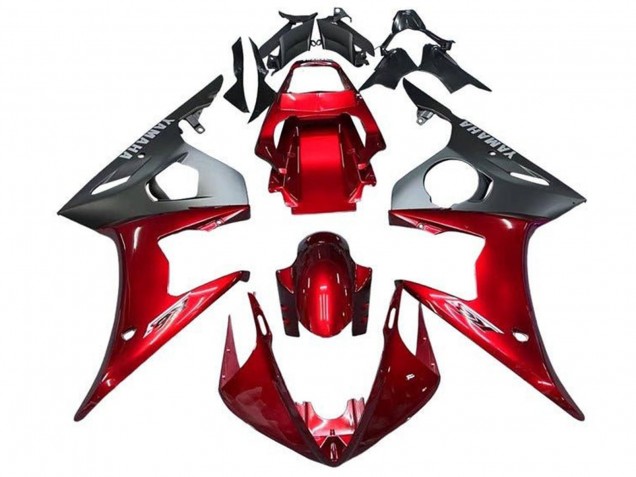2003-2004 Red Matte Black Yamaha YZF R6 Motorcycle Fairings Australia