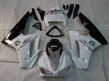 2009-2012 White Glossy Black Motul Triumph Daytona 675 Triple Motorcycle Fairings Australia