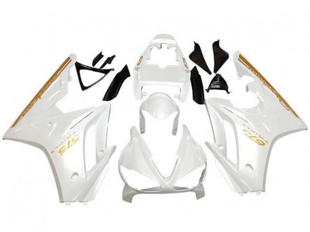 2009-2012 White Gold Triumph Daytona 675 Triple Motorcycle Fairings Australia