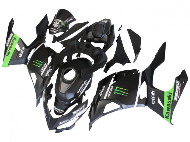 2018-2024 Matte Black Green Monster Showr Snow Kawasaki EX400 Motorcycle Fairings Australia