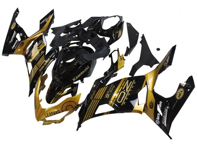 2018-2024 Gold Glossy Black Kawasaki EX400 Motorcycle Fairings Australia