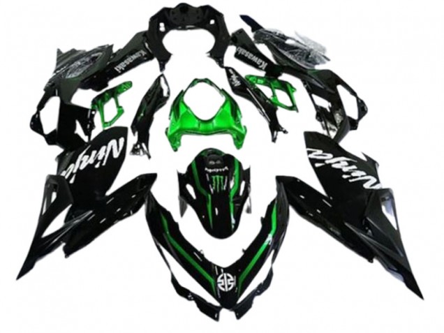 2018-2024 Glossy Black Green Monster Kawasaki EX400 Motorcycle Fairings Australia