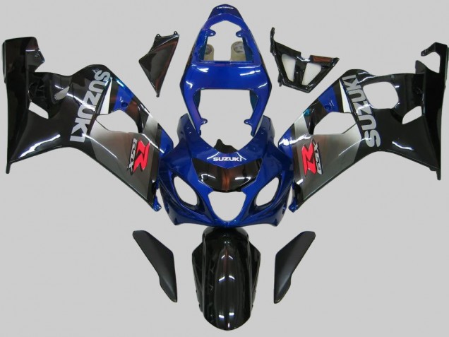 2004-2005 Blue Grey Glossy Black Suzuki GSXR 600/750 Motorcycle Fairings Australia
