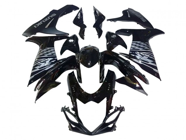 2011-2024 Glossy Black Silver Suzuki GSXR 600/750 Motorcycle Fairings Australia
