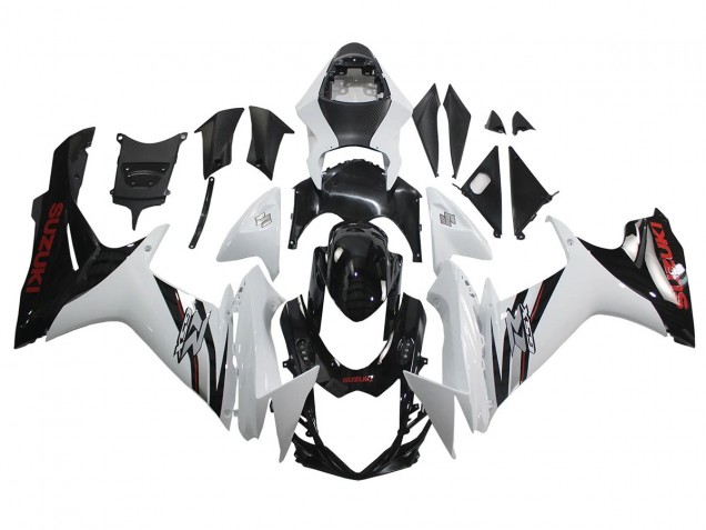 2011-2024 White Glossy Black Suzuki GSXR 600/750 Motorcycle Fairings Australia