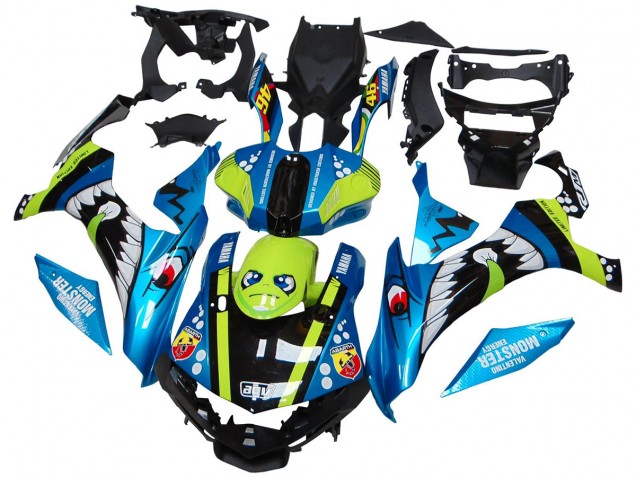 2015-2019 Blue Green Black Shark Yamaha YZF R1 Motorcycle Fairings Australia