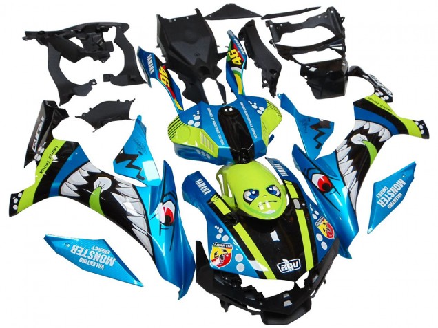 2015-2019 Blue Green Black Shark Yamaha YZF R1 Motorcycle Fairings Australia