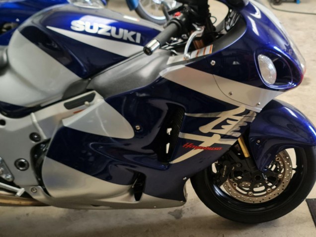 1996-2007 Blue White Suzuki GSXR 1300 Hayabusa Motorcycle Fairings Australia