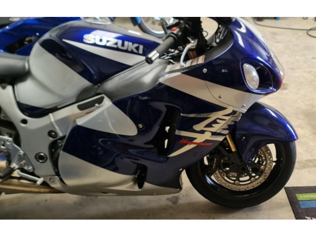 1996-2007 Blue White Suzuki GSXR 1300 Hayabusa Motorcycle Fairings Australia