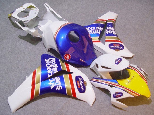 2008-2011 White Blue Yellow Gold Rothmans Honda CBR1000RR Motorcycle Fairings Australia