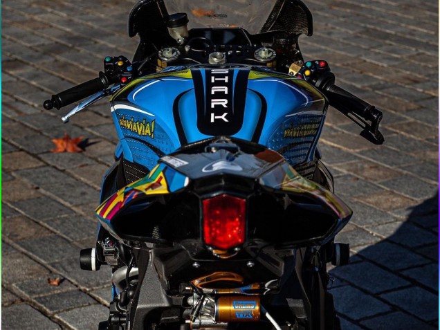 2015-2019 Blue Yellow Shark Yamaha YZF R1 Motorcycle Fairings Australia