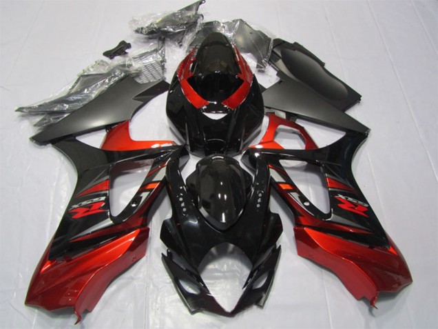 2007-2008 Red Glossy Black Suzuki GSXR 1000 Motorcycle Fairing Kits Australia