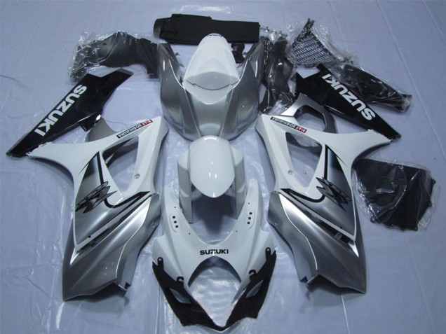 2007-2008 White Silver Black Suzuki GSXR 1000 Motorcycle Fairing Australia