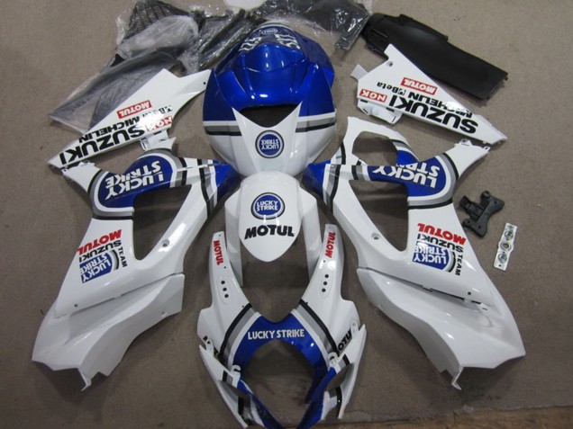 2007-2008 White Blue Lucky Strike Red Motul Suzuki GSXR 1000 Motorcycle Fairings Australia