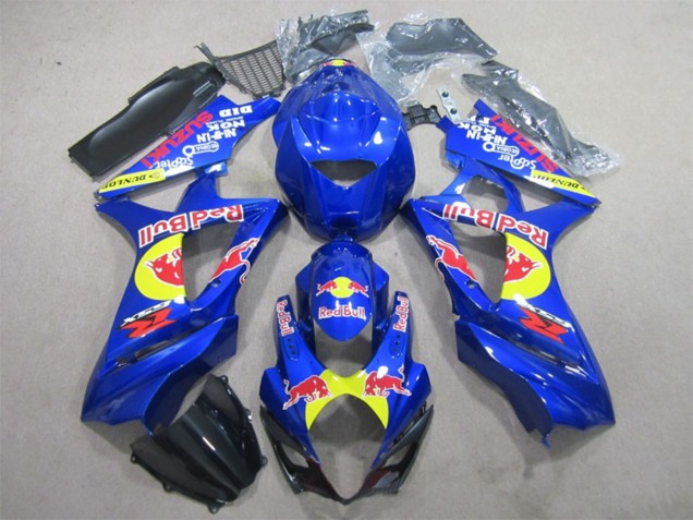 2007-2008 Blue Yellow Black Red Bull Suzuki GSXR 1000 Motorcycle Fairings Australia