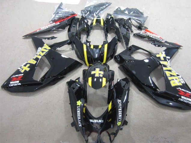 2009-2016 Glossy Black Yellow Rizla Lumber Jack Suzuki GSXR 1000 Motorcycle Fairings Australia