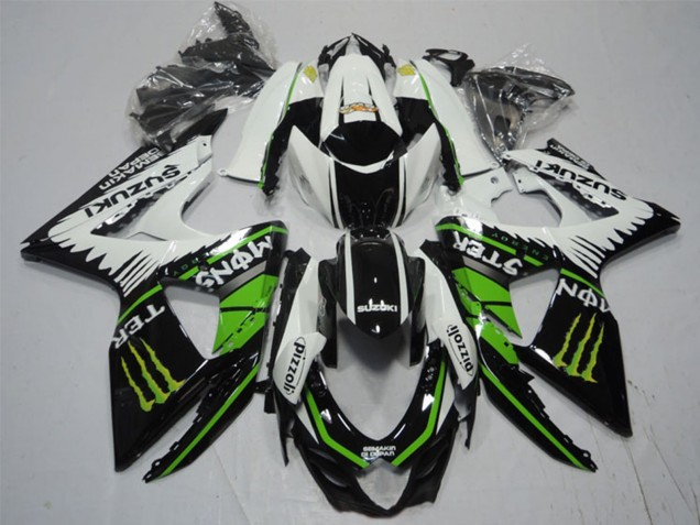 2009-2016 White Green Monster Black Pizzoli Suzuki GSXR 1000 Motorcycle Fairings Australia