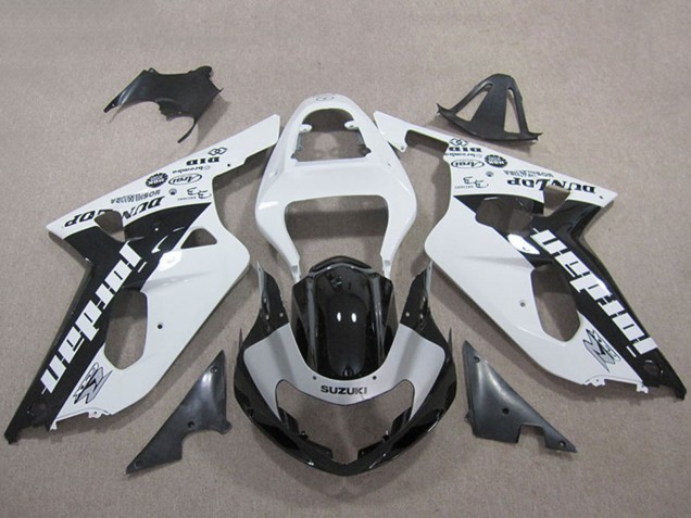2001-2003 White Glossy Black Jordan Suzuki GSXR 600 Motorcycle Fairings Australia