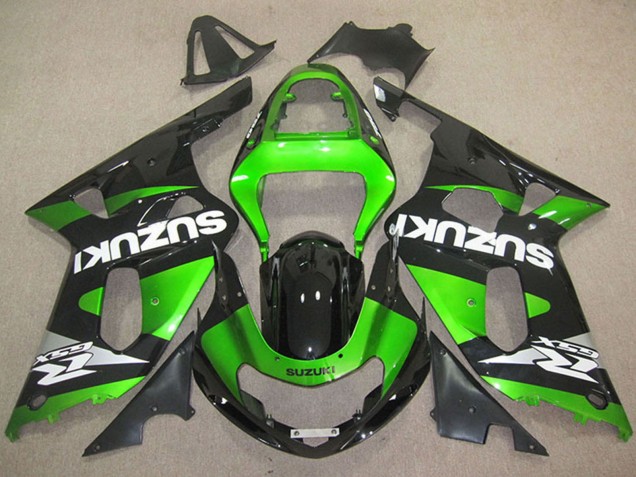 2001-2003 Green Glossy Black White Suzuki GSXR 600 Motorcycle Fairings Australia
