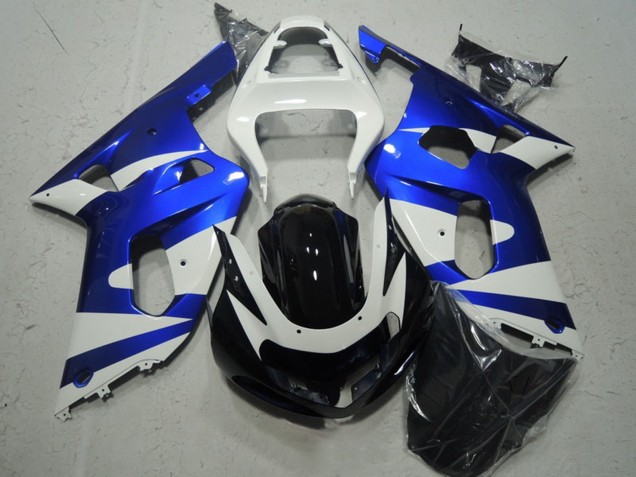 2001-2003 White Blue Glossy Black Suzuki GSXR 600 Motorcycle Fairings Australia
