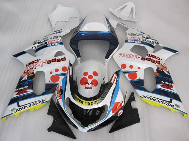 2001-2003 White Blue Red Yellow Black Dark Dog Suzuki GSXR 600 Motorcycle Fairings Australia