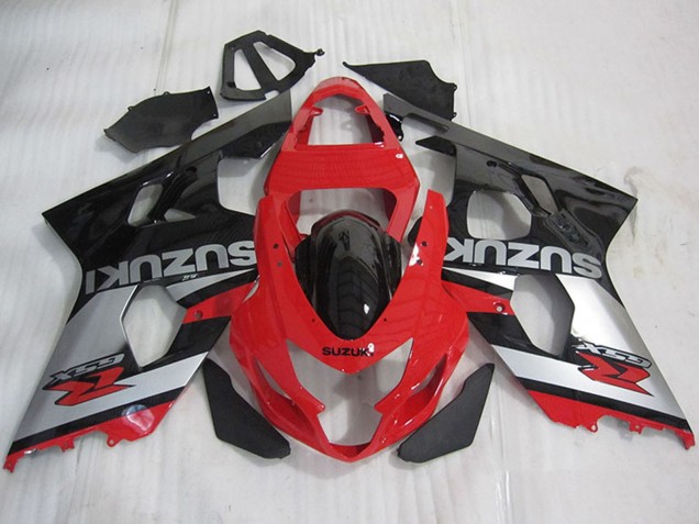 2004-2005 Red Silver Glossy Black Suzuki GSXR 600 Motorcycle Fairings Australia