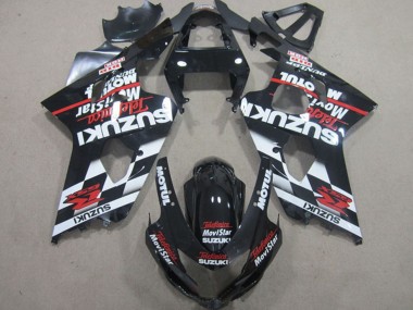 2004-2005 Glossy Black Red White Telefonica MoviStar Suzuki GSXR 600 Motorcycle Fairings Australia
