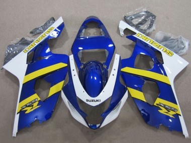 2004-2005 Blue White Yellow Suzuki GSXR 600 Motorcycle Fairings Australia