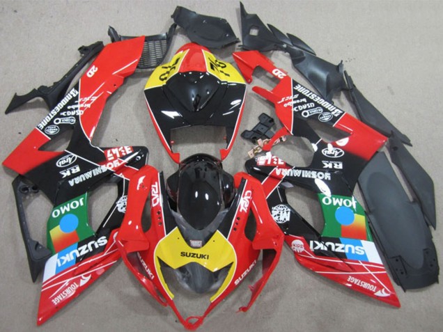 2006-2007 Red Yellow Green Blue Black JOMO Suzuki GSXR 600 Motorcycle Fairings Australia