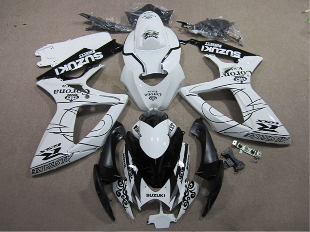 2006-2007 White Black Corona Extra Suzuki GSXR 600 Motorcycle Fairings Australia