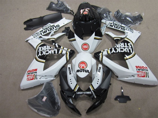 2006-2007 White Black Red Lucky Strike Motul Suzuki GSXR 600 Motorcycle Fairings Australia