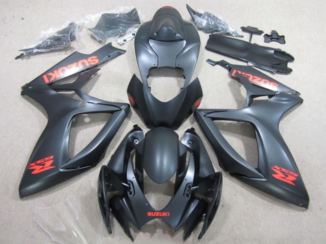 2006-2007 Matte Black Red Decal Suzuki GSXR 600 Motorcycle Fairings Australia