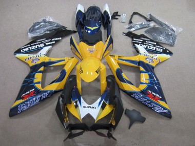 2008-2010 White Yellow Blue Alstare Corona Extra Suzuki GSXR 600 Motorcycle Fairings Australia