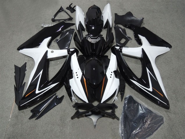 2008-2010 White Glossy Black Suzuki GSXR 600 Motorcycle Fairings Australia