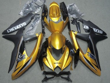 2008-2010 Gold Matte Black Suzuki GSXR 600 Motorcycle Fairings Australia