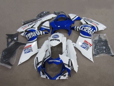 2011-2024 Blue White Lucky Strike Motul Suzuki GSXR 600 Motorcycle Fairings Australia