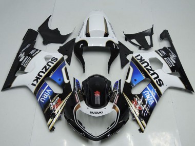 2001-2003 White Blue Glossy Black Viru Suzuki GSXR 750 Motorcycle Fairings Australia