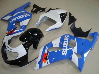 2001-2003 White Blue Glossy Black Suzuki GSXR 750 Motorcycle Fairings Australia