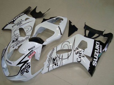 2001-2003 White Black Alstare Corona Extra Motul Suzuki GSXR 750 Motorcycle Fairings Australia