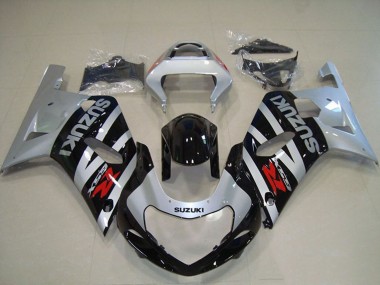 2001-2003 Silver Glossy Black Suzuki GSXR 750 Motorcycle Fairings Australia