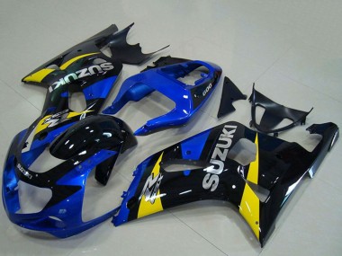 2001-2003 Blue Yellow Glossy Black Suzuki GSXR 750 Motorcycle Fairings Australia