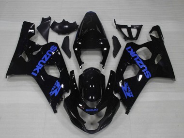 2004-2005 Glossy Black Blue Decal Suzuki GSXR 750 Motorcycle Fairings Australia