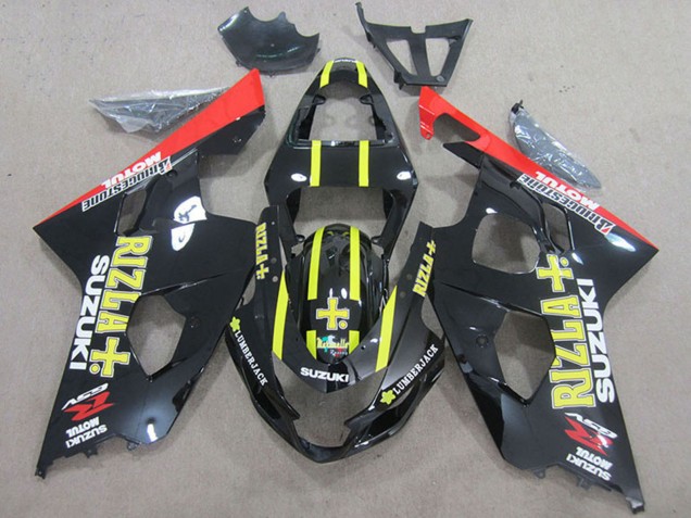 2004-2005 Black Red Yellow Rizla Suzuki GSXR 750 Motorcycle Fairings Australia