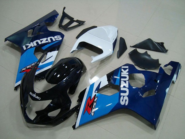 2004-2005 White Blue Glossy Black Suzuki GSXR 750 Motorcycle Fairings Australia
